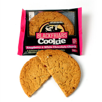 BlackFriars Cookie Raspberry White choc 60g