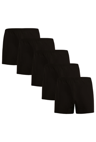 5PACK pánské trenky Nedeto černé (5NDTT001) S