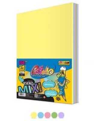 Papier ksero A4 80g 5 kolorów 250 arkuszy pastel