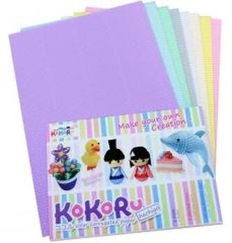 Tektura falista A4 8 arkuszy mix pastel