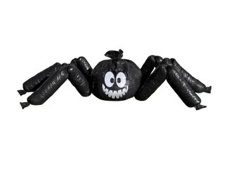 Obří pavouk z pytlů na listí – Halloween dekorace Obří pavouk z pytlů na listí – Halloween dekorace