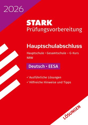 STARK Lösungen zu Deutsch G-Kurs - Hauptschulabschluss (EESA) 2026 NRW - Prüfungsvorbereitung