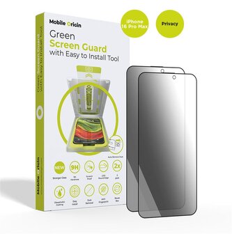 Mobile Origin Screen Guard Privacy with easy applicator, 2 pack - iPhone 16 Pro Max