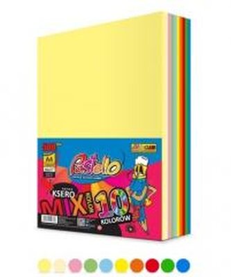 Papier ksero A4 80g 10 kolorów 500 arkuszy