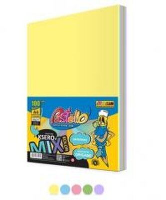 Papier ksero A4 160g 5 kolorów 100 arkuszy pastel