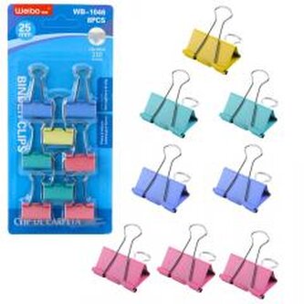 Klipsy biurowe kolorowe 8szt