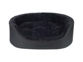 Pelíšek pro psa oválný ASPEINA černá velikost L 67x56x25 cm