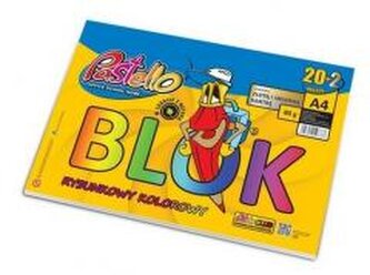 Blok rysunkowy A4 80g kolorowy 22 kartki