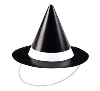 Papírové mini čarodějnické klobouky – 8 ks