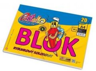 Blok rysunkowy A4 80g kolorowy 20 kartek