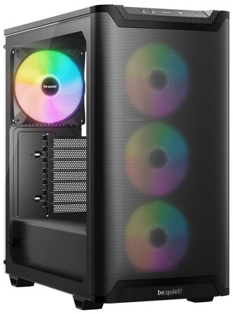 Be quiet! skříň PURE BASE 501LX / ATX / 4xARGB fan / USB-C / 2xUSB 3.2 / temperované sklo / černá