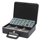 Pokladna kovová 12 "s EURO mincovníkem - černá