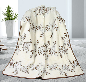 Caschmere deka DUO Indie 540g/m2 - Béžová,Hnědá - 155x200 cm