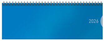 Tischquerkalender Classic Colourlux blau 2026