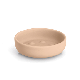 Zeller Keramická mýdlenka BRASS TONE, Ø 11,2 cm, béžová