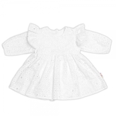 Sukničkobody s volánkem + čelenka Laura, dl. rukáv, Madeira, 2D sada, bílé, vel. 62; 62 (2-3m)