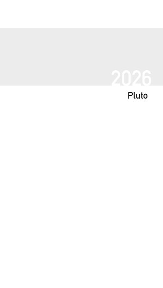 Taschenkalender Pluto geheftet Einlage 2026