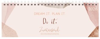 Tischkalender quer Plan it 2026