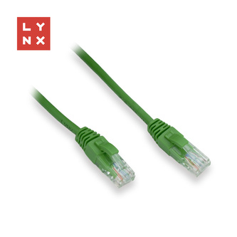 LYNX UTP patch kabel Cat5e, PVC, CCA, 3m, zelený
