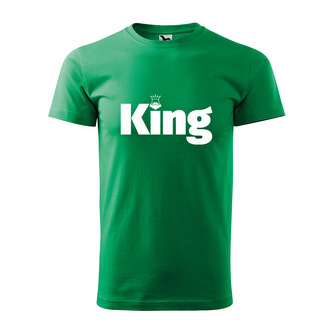 Tričko s potiskem King: zelené 4XL