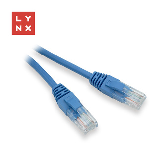 LYNX UTP patch kabel Cat5e, PVC, CCA, 1m, modrý (balení obsahuje 10ks)