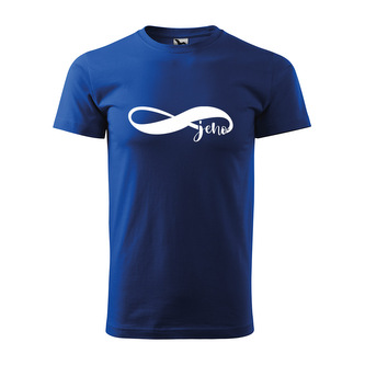 Tričko s potiskem Navždy jeho: modré M