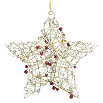 Hvězda závěsná s bezinkami 30 cm