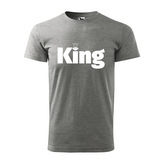 Tričko s potiskem King: šedé L