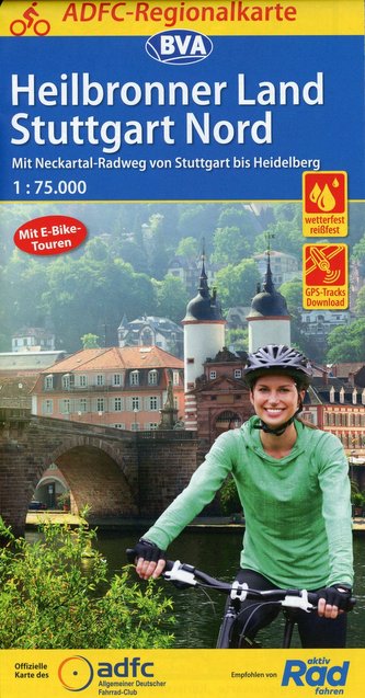 ADFC-Regionalkarte Heilbronner Land - Stuttgart Nord 1:75.000, reiß- und wetterfest, GPS-Tracks Download