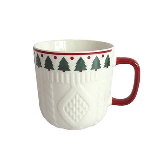 HRNEK S VÁNOČNÍM MOTIVEM STROMEK KERAMIKA 345ML