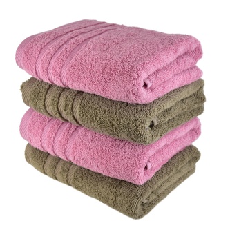 Sada froté ručníků Market 50x90 cm 2 ks růžové, 2 ks hnědé