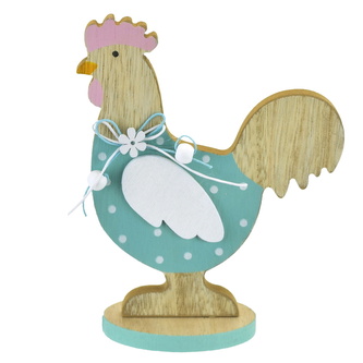 Slepička dřevěná, tyrkysová, 17 cm