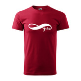 Tričko s potiskem Navždy jeho: červené XL