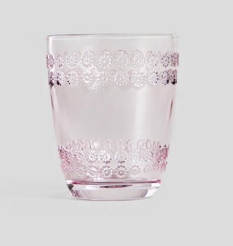 Sklenice | ERBA | růžová s ozdobami | 0,27 l | 732249