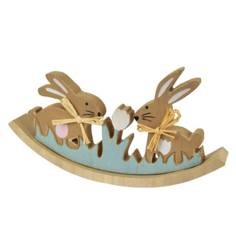 Houpačka se zajíčky 11x23 cm