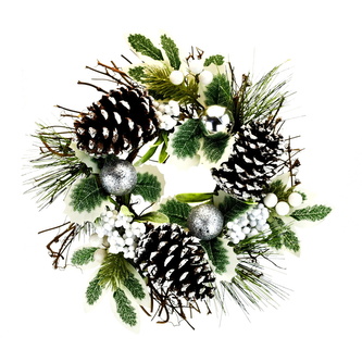 Věneček s velkými šiškami Ø30 cm