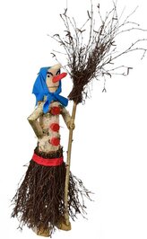 Čarodějnice z břízy modrá 65x30 cm