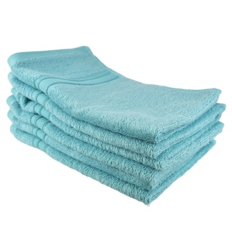 Sada bambusových ručníků na ruce 6 ks 30x50, tyrkysové