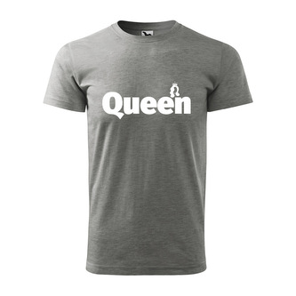 Tričko s potiskem Queen: šedé 3XL