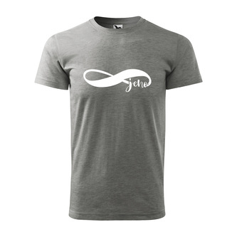 Tričko s potiskem Navždy jeho: šedé 3XL