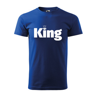 Tričko s potiskem King: modré 2XL