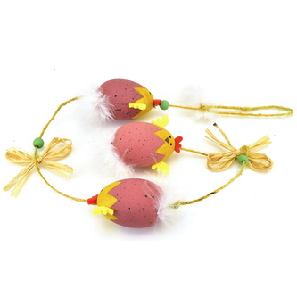 Velikonoční závěsný řetěz s vajíčky hnědý