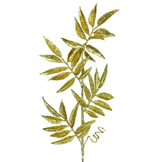 Větev třpytivá zlatá 75 cm