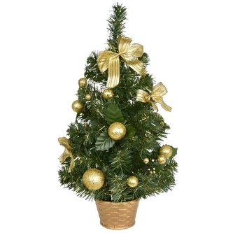 Stromek zdobený zlatý 50 cm