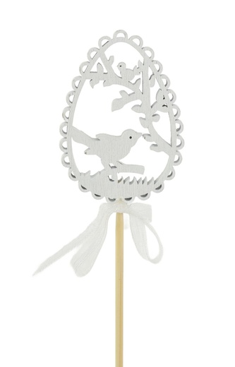 Vajíčko perforované s ptáčkem zápich 6x4,5/35 cm