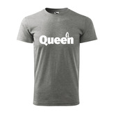 Tričko s potiskem Queen: šedé XL