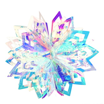 Vločka s duhovým efektem Ø20 cm