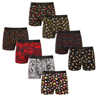 8PACK pánské boxerky Nedeto vícebarevné (8NBV1) XL