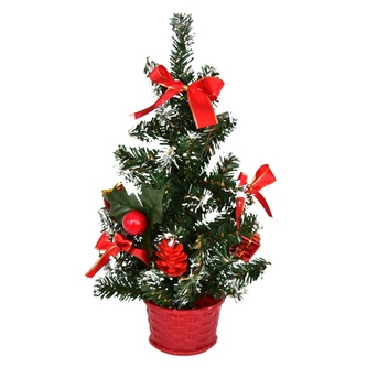 Stromeček s červenou mašlí 25 cm