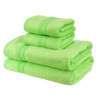 Sada bambusových ručníků, zelené 2 ks 30x50 cm, 2 ks 50x100 cm